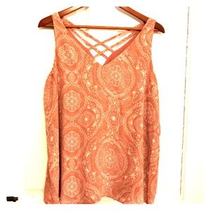 1xl rose coloured sleeveless blouse